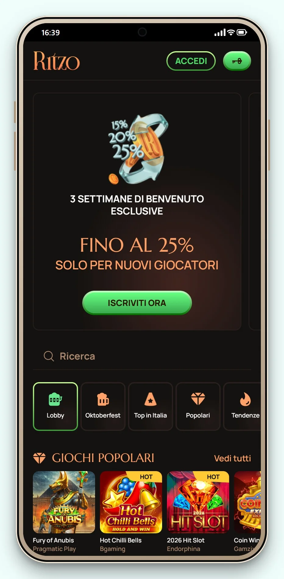 migliori casino trustly: Ritzo da smartphone, la lobby del casinò